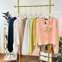 ราคา Sinyor รหัส J208 เสื้อแขนยาว คอวี ผ้าไหมพรม นิ่มเด้งใส่สบาย ยาว 18 นิ้ว ฟรีไซต์ 32 38 ราคา 220 บาท (21895136306)