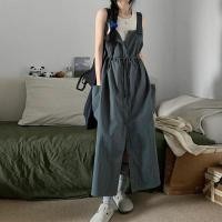 ราคา ชุดใส่ทำงานสองชิ้นสำหรับสาวอวบชุดกระโปรงเอี๊ยมสำหรับผู้หญิงชุดเดรสฤดูร้อนใหม่สไตล์เกาหลีแฟชั่น2024กับเสื้อแขนกุด (26156417896)