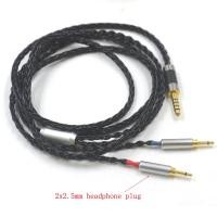 ราคา Hifi อัพเกรด Xlr 4 4Male to Dual 2 5 มม 8 Core Dark สีดําหูฟังหูฟังสําหรับ HiFiMan HE1000 HE400S HE560 Oppo PM 1 PM 2 (27505532717)