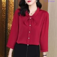 ราคา เสื้อเชิ้ตแขนยาว คอวี ผ้าชีฟอง พลัสไซซ์ สไตล์เกาหลี สําหรับผู้หญิง (16595063778)