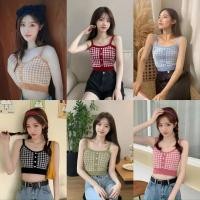 ราคา แฟชั่นเสื้อสายเดี่ยวสไตล์เกาหลี ลายตารางหลากสีที่ทันสมัย ดีไซน์เซ็กซี่ที่เหมาะสำหรับสาวๆ ที่ชื่นชอบสไตล์เกาหลี (29605783575)