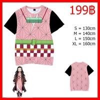 ราคา เสื้อยืดสกรีนลาย 3D เนซึโกะ ดาบพิฆาตอสูร สีไม่ตก ผ้าบาง Demon Slayer nezuko Short sleeve t shirt Print Screen (6877122790)