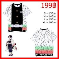 ราคา เสื้อยืดสกรีนลาย 3D ชิโนบุ ดาบพิฆาตอสูร สีไม่ตก ผ้าบาง Demon Slayer Shinobu Short sleeve t shirt Print Screen (3577218809)