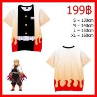 ราคา เสื้อยืดสกรีนลาย 3D เร็นโกคุ เคียวจูโร่ ดาบพิฆาตอสูร สีไม่ตก ผ้าบาง Demon Slayer Rengoku Kyojuro Short sleeve t shirt (5877128402)