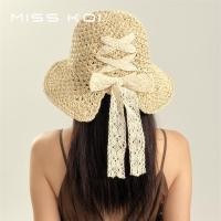 ราคา Misskoi พร้อมส่ง หมวกฟางปีกกว้าง กันแดด สไตล์ใหม่ แฟชั่นฤดูร้อน สําหรับผู้หญิง (25420798036)