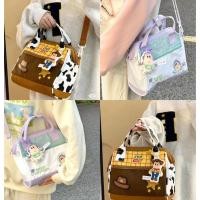 ราคา กระเป๋าสะพายไหล่ ผ้าแคนวาส ขนาดใหญ่ จุของได้เยอะ แบบพกพา ลายการ์ตูนดิสนีย์ Toy Story Strawberry Bear Buzz Lightyear (24960535900)