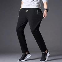 ราคา พร้อมส่ง ื กางเกงขายาวผู้ชายเอวยางยืดและกระเป๋าซิปสองช่อง (10162811041)