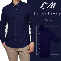 ราคา L M men s style เสื้อเชิ้ตแขนยาวผู้ชาย เสื้อเชิ้ตคอปกชาย ผ้าoxford (3183539838)