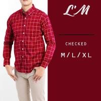 ราคา โค้ดส่วนลด LMOF15PER ลด15 L M men s styleเสื้อเชิ้ตคอผู้ชาย เสื้อเชิ้ตคอปกลายสก็อต แขนยาว 4 สี สีเขียว สีน้ำตาล ส (9829260881)