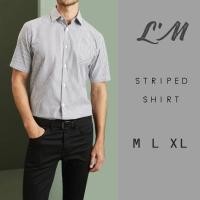 ราคา โค้ดส่วนลด LMOF380 ลด15 L M Men s style เสื้อเชิ้ตลายริ้ว ทางลง เสื้อเชิ้ตผู้ชาย 6 สีพีช ฟ้าอ่อน ฟ้ายีนส์ เขียว เทา (23433971273)