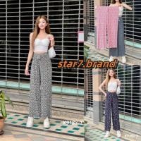 ราคา Star7 Brand กางเกงชายหาดลำลองกางเกงอัดพลีทลายดอก ผ้าพลีทญี่ปุ่น ลายเยอะมาก สไตล์เกาหลีใหม่สุดฮิตกางเกงขากว้างผ้า K9183 (27902605867)