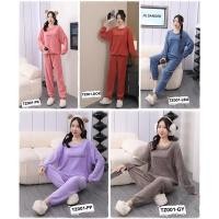ราคา เซ็ตชุดนอนกางเกงขายาวแขนยาวผู้หญิง ชุดนอนผ้านาโน ฟูนุ่ม ใส่ได้ทั้งชายและหญิง ใส่ได้ทุกฤดู TZ889 (21396499842)