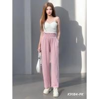 ราคา กางเกงเอวสูงตีเกร็ดหน้า กระเป๋าแปะข้าง กางเกงสายคา ขายาวเอวสูงสไตล์วัยรุ่น เก็บพุงได้ดี รุ่น K9184 (24832864578)