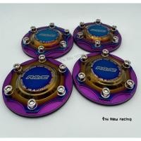 ราคา ฝาครอบดุมล้อรถยนต์ ฝาครอบดุมล้อรถ ฝาครอบดุมล้อ ไทเท 2ชั้น RAVE ม่วง ชุด 4ชิ้น 106มิล (8412321761)