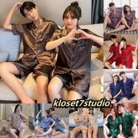 ราคา ชุดนอนฤดูร้อนสตรี กางเกงขาสั้น แขนสั้น ชุดนอนผ้าไหม ชุด 2 ชิ้น ชุดนอนสตรีผ้าซาติน ผ้านุ่ม ลื่น ใส่สบาย S5 (24829386809)