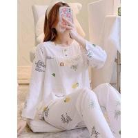 ราคา muji เสื้อ MUJI 2024 ใหม่ผ้าฝ้ายผ้าไหมชุดนอนผู้หญิงฤดูร้อนบางผ้าฝ้ายผ้าไหมแขนยาวชุดเลานจ์ชุดปรับอากาศ (28106023250)