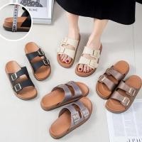 ราคา STEP STYLE รองเท้าแตะ Birkenstock สําหรับสุภาพสตรี ลําลอง กันน้ํา สําหรับใส่กลางแจ้ง และรองเท้าแตะปรับได้ ขี้เกียจครึ่งรองเท้าแตะผู้หญิง 2024 สไตล์ใหม่หนาเข็มขัดหัวเข็มขัดปรับ Sh (29505778514)