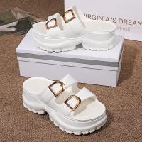 ราคา STEP STYLE BIRKENSTOCK ผู้หญิงหัวเข็มขัดโลหะ อีวา รองเท้า เบอร์เกนสต๊อก พื้นหนาเพิ่มความสูง พื้นนุ่ม เป็นมิตรกับสิ่งแวดล้อมทนกลิ่นกันลื่นรองเท้าแตะเย็นกลางแ (25684045387)