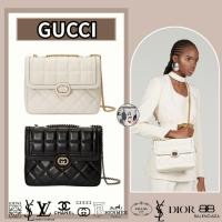 ราคา กระเป๋าสะพายขนาดกลาง Gucci Deco กระเป๋าผู้หญิง กระเป๋าถือ สไตล์ล่าสุด แท้ (28652840692)