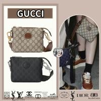 ราคา Gucci Double G กระเป๋า Messenger ที่เชื่อมต่อกัน ใหม่ ผู้ชาย มินิ ช้อปปิ้งของแท้ (27802898597)