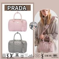 ราคา กระเป๋าโท้ทหนัง Nappa ขนาดกลางสไตล์วินเทจของ Prada (26103006085)