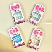 ราคา เล็บปลอมเพ้นท์ลายสวยๆ มีกาวติดเล็บ (4812217809)