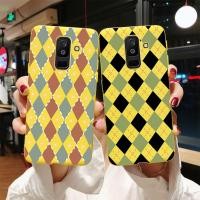 ราคา เคส Samsung Galaxy A6 Plus A6 A9 2018 เคสโทรศัพท์ ซิลิโคนนิ่ม ลายตารางหมากรุก เรขาคณิต แฟชั่น (14373288809)