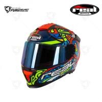 ราคา หมวกกันน็อค REAL HELMETS HURRICANE MAORI น้ำเงิน แดง เหลือง (24863218545)