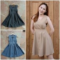 ราคา Marie Dolly Working Dress M เดรสทำงาน ออกงาน แขนกุด ทรงเข้ารูป สีน้ำตาล สีเทาอมฟ้า สีดำ (17718803259)