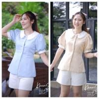 ราคา BarBie Creamy Set Plus Size สาวอวบ ไซส์ใหญ่ ชุดเซ็ท เสื้อสีครีม แขนตุ๊กตา กระดุมหน้า คอบัว พร้อม กางเกงขาสั้น สีขาว (5077902318)