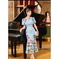 ราคา KhunSiri Dress Size S เดรสยาว อลังการ ออกงาน สีฟ้า วันแม่ งานป้าย ซับในอย่างดีทั้งชุด (27556543341)