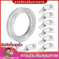 ราคา 304 สแตนเลสหนอนหนีบท่อหนีบสายรัดที่มีตัวยึดปรับ ทําเอง ท่อท่อหนีบท่อหนีบ11 5ฟุต (29406530988)