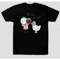 ราคา เสื้อยืดคอกลม แขนสั้น ผ้าฝ้ายแท้ พิมพ์ลายการ์ตูนเป็ด ซาร่าห์ และซาร่าห์ สําหรับผู้ชายS 5XL (20470667849)