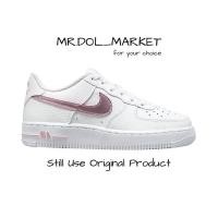 ราคา Nike Air Force 1 White Pink Sneakers (24233152923)