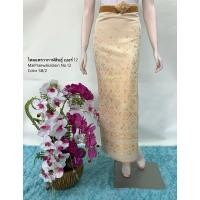 ราคา ผ้าทอลายสีครีม เหลืองครีม ผ้าถุงไปวัด สำหรับตัดชุด กระโปรง กางเกง เดรส ขนาด 1x2 เมตร (21487611135)