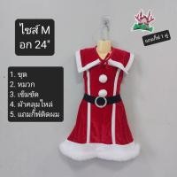 ราคา มือสอง ชุดคริสมาส เด็กผู้หญิง ไซส์ M ผ้ากำมะหยี่ เนื้อดี นุ่ม ไม่คัน (25056332940)