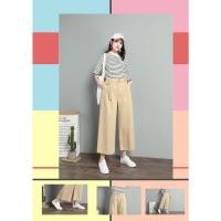 ราคา กางเกงทรงกระบอก ผ้าCotton เอวสูง แถมเข็มขัด ทรงสวย ใส่ได้ทุกโอกาศ 2114 (23512761455)