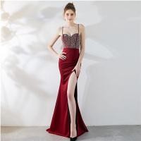 ราคา ชุดราตรีเซ็กซี่ ซาตินโฮสต์ชุดราตรี กลางคืน สโมสร ยาว หางปลา สลิงชุด พลอยเทียม จัดเลี้ยงรถรุ่นชุดยาว (28404390858)