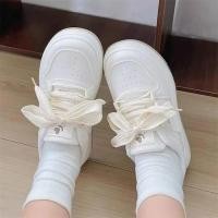 ราคา สินค้าพร้อมส่ง ส่งเร็ว รองเท้าผ้าใบผู้หญิง รองเท้าสีขาว หนังนิ่ม ทรงน่ารัก 2024NEWแฟชั่นเกาหลี (25333627150)