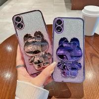 ราคา โทรศัพท์ด้านหลังสําหรับoppo A38 Oppo A18 Luxury Gradient Glitterกระจกแต่งหน้ากระต่ายพับขาตั้งซิลิโคนอ่อนนุ่มOppo A18 ฝาหลังOppo A38 กรณีOppo A18 ฝาครอบOppo A38 (29056367500)