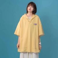 ราคา 现货สาวอวบขนาดบวก300กิโลกรัมวาฟเฟิลคลุมด้วยผ้าแขนสั้นเสื้อยืดผู้หญิงหลวมบางฮาราจูกุแฟนโจ๊กเกอร์ครึ่งแขนด้านบน7 29 (26206540996)