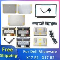 ราคา ใหม่ อะไหล่ฝาครอบด้านหลังแล็ปท็อป Lcd ที่พักฝ่ามือ ด้านล่าง บานพับลําโพง พร้อมโลโก้ สําหรับ Dell Alienware X17 R1 X17 R2 (25625564100)