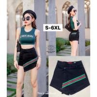 ราคา กระโปรงสั้นเหนือผ้าดีมากผ้ายืดเอวสูงงานป้ายBack up (23920987527)