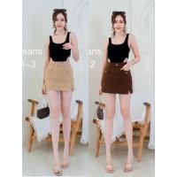 ราคา 5701 3 กางเกงกระโปรงทรงสั้นผ้ายืดซับในเป็นผ้าตัวจริง ยาว15นิ้ว (23135651609)