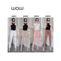 ราคา กางเกงยีนส์ขาเดฟสีสีป้ายwowผ้ายืดเอวสูง (23104177137)