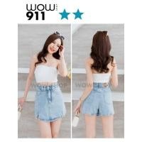 ราคา wow 911 กระโปรงกางเกงยีนส์สั้นผ้ายืดเอวสูงสวยมากๆที่ดูแพง (23043242040)