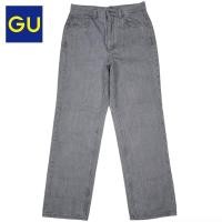 ราคา กางเกงยีนส์ทรงตรงเอวสูง สี Grey แบรนด์ Gu 29 30 (24834289970)