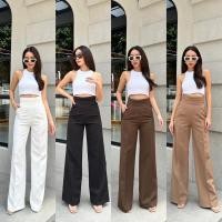 ราคา PT028 1 Claudia V 2 classy pantเอวชั้นขากระบอก (23082113868)