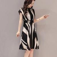 ราคา 现货直发 2024 แขนสั้นพิมพ์ชุดลําลองสวมใส่ด้านนอกแฟชั่นสลิมมิ่งสไตล์เกาหลีขนาดบวกลายม้าลายกระโปรงผู้หญิง6 12 (27902602257)