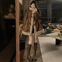 ราคา Zhien พร้อมสต็อก Retro Suede Melades สวมใส่ Stand Up Collar Cotton Coat คู่สวม Coat Coat แฟชั่น All Match Chanel สไตล์หนา Keep (28554614716)